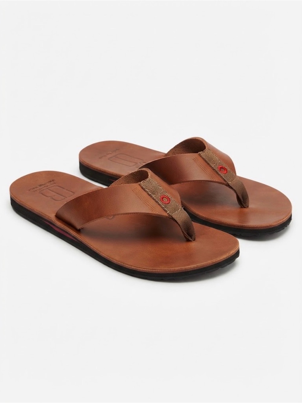 Waltzing Matilda USA Leather Thong Sandals Size 9 Brown Flat Slide